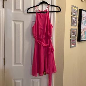 Like New, White Birch, Pink Halter Dress - Size Small